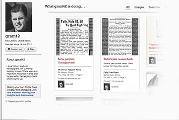 Profile page on The Taos News Archive